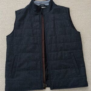 Gen Teal Men's Quilted Sleeveless Vest - Navy/grey